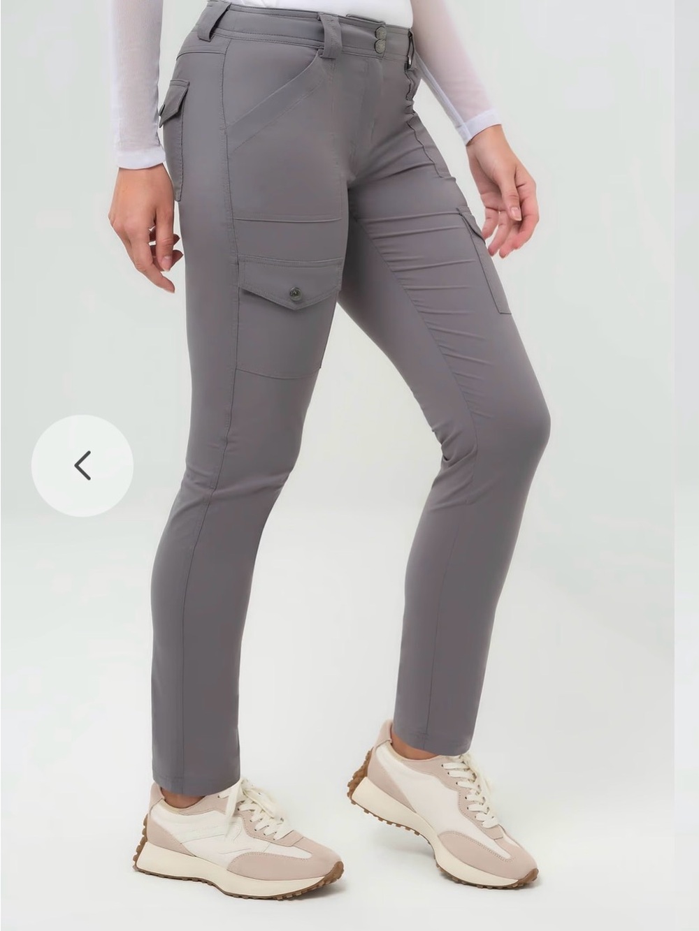 Kate‎ Skinny Cargo Mid-Weight Pant large gray